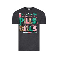 Vintage Black slingin' pills to pay the bills Vintage Tee - MaliasSmallBusiness