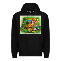Black St. Patrick's Day gnomies with truck tumbler Premium Hoodie - HowdyJamesFarm