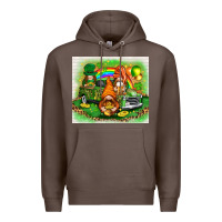 Coffee St. Patrick's Day gnomies with truck tumbler Premium Hoodie - HowdyJamesFarm