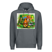 Rock St. Patrick's Day gnomies with truck tumbler Premium Hoodie - HowdyJamesFarm