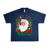 Navy Don't stop believin' Urban Heavy Tee - NancyCooperArtShop
