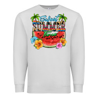 Dove Grey Sweet summer time Premium Sweatshirt - FaDigitalArtStudio