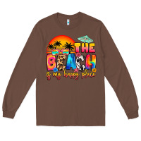 Chestnut the beach is my happy place Long Sleeve Tee - Artiststas