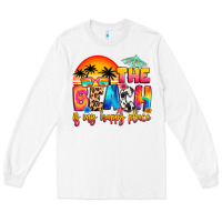 White the beach is my happy place Long Sleeve Tee - Artiststas