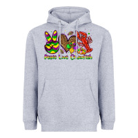Heather Grey peace love crawfish olivia Heavyweight Hoodie - OliviaCreatesArt