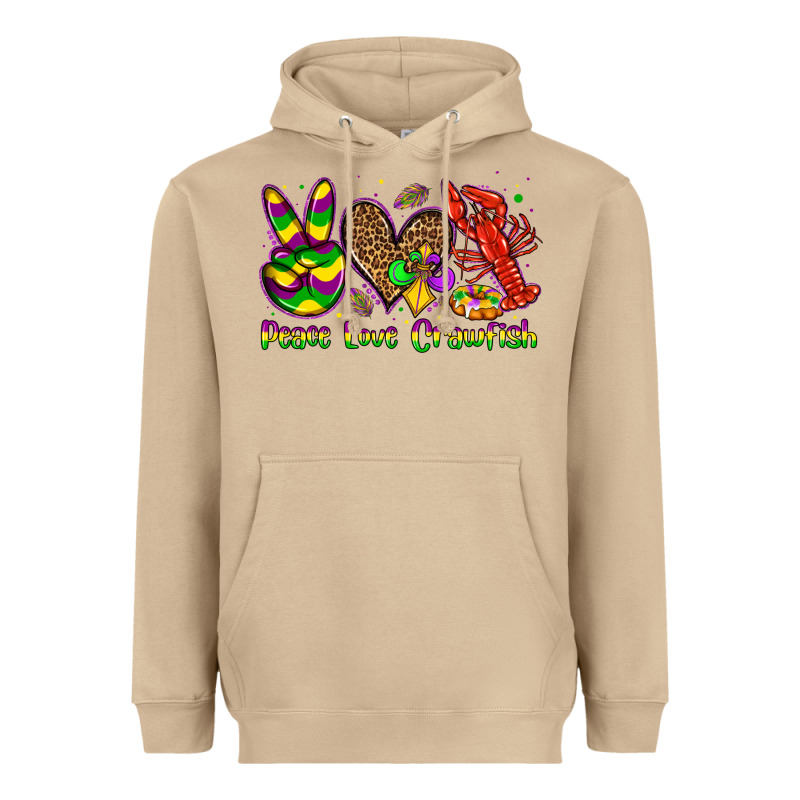Peace Love Crawfish Olivia Heavyweight Hoodie by OliviaCreatesArt | Teevron