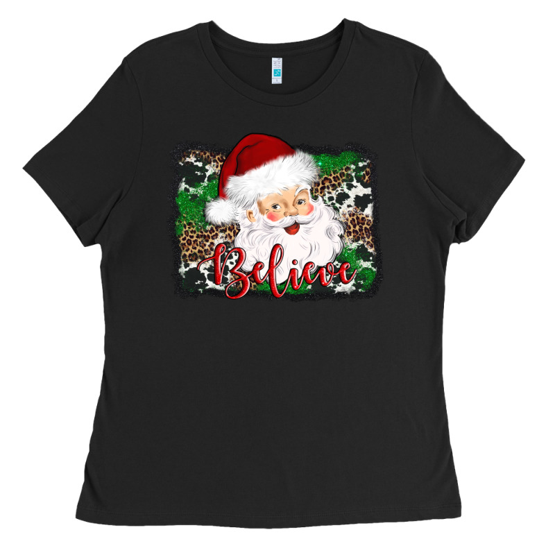 Believe Santa Ladies Tee by AdoDesignShop | Teevron