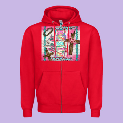 He Is Risen Zipper Hoodie Designed By Tumblerdesignbyshophia