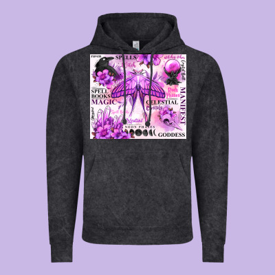 Witchy Celestial Witch Vintage Hoodie Designed By Maliassmallbusiness