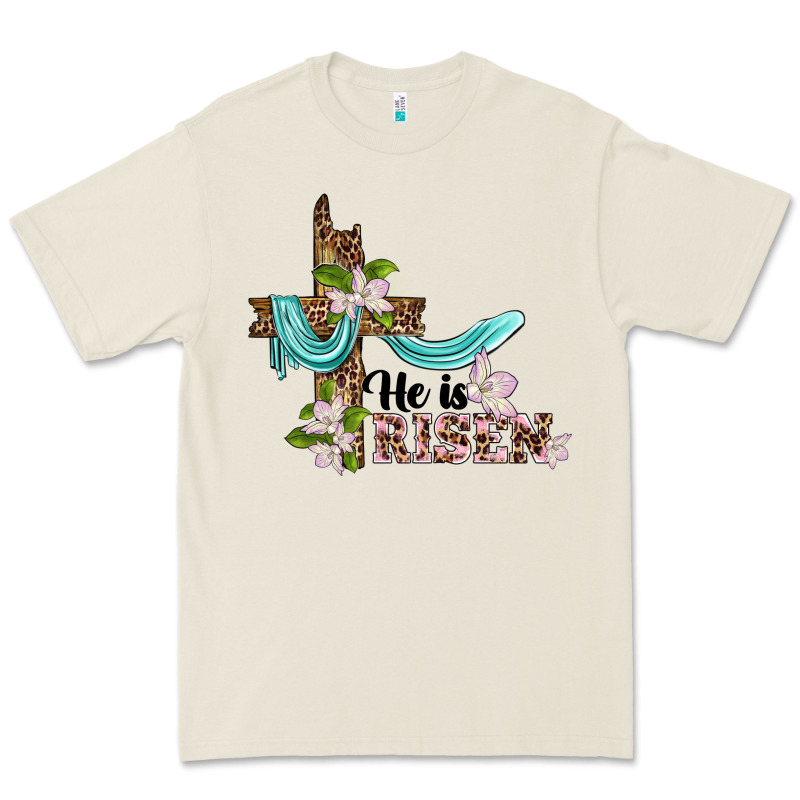 He Is Risen Cross Premium Tee by BarkalooDesign | Teevron