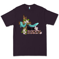 Plum he is risen cross Premium Tee - BarkalooDesign