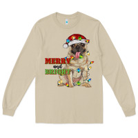 Mushroom merry and bright pug Long Sleeve Tee - RanaPortraitStore