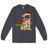 Smoke merry and bright pug Long Sleeve Tee - RanaPortraitStore