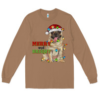 Toasted Coconut merry and bright pug Long Sleeve Tee - RanaPortraitStore