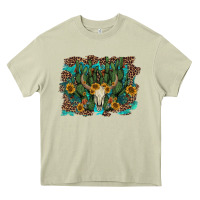 Mossy leopard bull skull cactus sunflowers Heavy Core Tee - AdoDesignShop