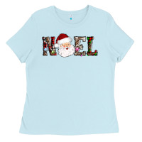 Baby Blue noel santa Ladies Tee - AdoDesignShop