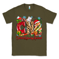 Army Green CNA Certified Nursing Assistant Christmas Classic Tee - MaliasSmallBusiness