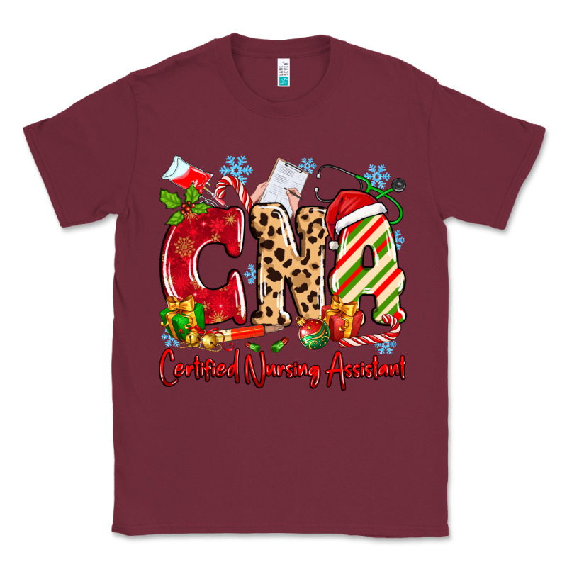 Cna Certified Nursing Assistant Christmas Classic Tee by MaliasSmallBusiness | Teevron