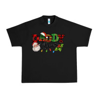 Black Daddy Claus Santa Christmas lights and holly Urban Heavy Tee - NancyCooperArtShop