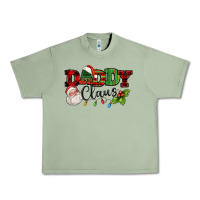 Oil Green Daddy Claus Santa Christmas lights and holly Urban Heavy Tee - NancyCooperArtShop