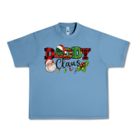 Pebble Blue Daddy Claus Santa Christmas lights and holly Urban Heavy Tee - NancyCooperArtShop