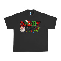 Pigment Black Daddy Claus Santa Christmas lights and holly Urban Heavy Tee - NancyCooperArtShop