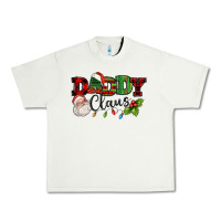 Pistachio Daddy Claus Santa Christmas lights and holly Urban Heavy Tee - NancyCooperArtShop