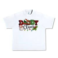 White Daddy Claus Santa Christmas lights and holly Urban Heavy Tee - NancyCooperArtShop