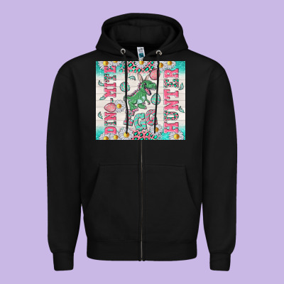 Dino Mite Egg Hunter Zipper Hoodie Designed By Tumblerdesignbyshophia