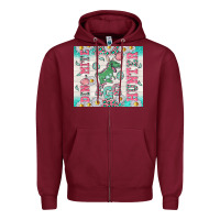 Burgundy dino mite egg hunter Zipper Hoodie - TumblerDesignByShophia