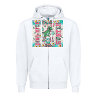 White dino mite egg hunter Zipper Hoodie - TumblerDesignByShophia