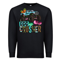 Black Easter Day Monster truck Easter egg crusher Premium Sweatshirt - OliviaCreatesArt