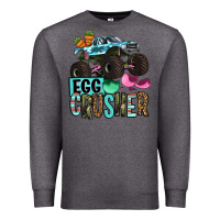 Charcoal Heather Easter Day Monster truck Easter egg crusher Premium Sweatshirt - OliviaCreatesArt
