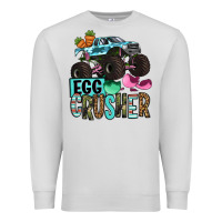 Dove Grey Easter Day Monster truck Easter egg crusher Premium Sweatshirt - OliviaCreatesArt