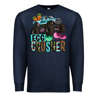 Navy Easter Day Monster truck Easter egg crusher Premium Sweatshirt - OliviaCreatesArt