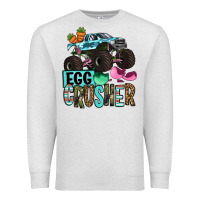 Oatmeal Heather Easter Day Monster truck Easter egg crusher Premium Sweatshirt - OliviaCreatesArt