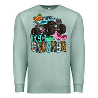 Seafoam Easter Day Monster truck Easter egg crusher Premium Sweatshirt - OliviaCreatesArt