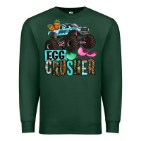 Sports Green Easter Day Monster truck Easter egg crusher Premium Sweatshirt - OliviaCreatesArt
