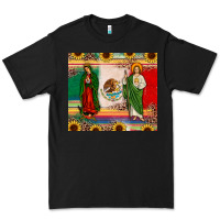 Black mexico flag our lady of guadalupe san judas sunflower Premium Tee - JahusDesignShop