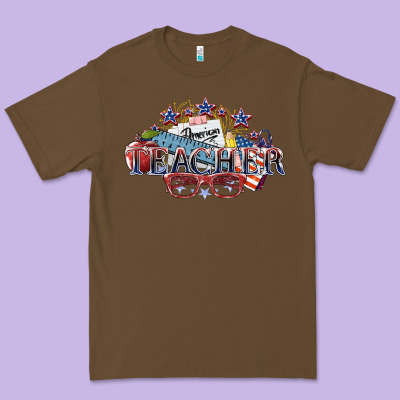 American Teacher Premium Tee Designed By Nancycooperartshop