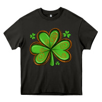 Asphalt st patricks day shamrock with glitter Heavy Core Tee - Artiststas