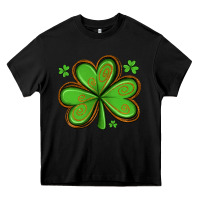 Black st patricks day shamrock with glitter Heavy Core Tee - Artiststas