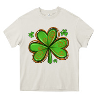 Cream st patricks day shamrock with glitter Heavy Core Tee - Artiststas