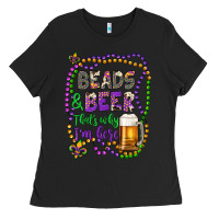 Black beads & beer that's why i'm here Ladies Tee - Artiststas
