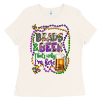 Bone beads & beer that's why i'm here Ladies Tee - Artiststas