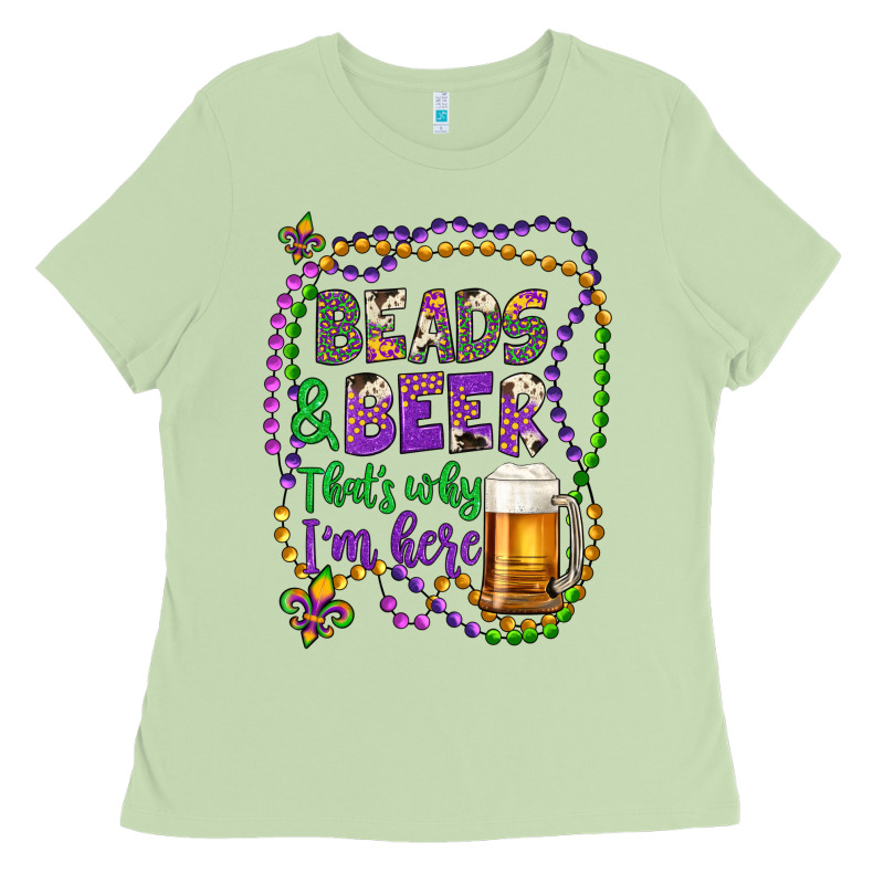Beads & Beer That's Why I'm Here Ladies Tee by Artiststas | Teevron