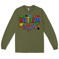 Army Green autism sister Long Sleeve Tee - Artiststas
