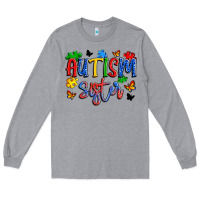 Heather Grey autism sister Long Sleeve Tee - Artiststas