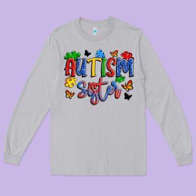 Autism Sister Long Sleeve Tee Designed By Artiststas
