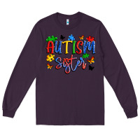 Plum autism sister Long Sleeve Tee - Artiststas